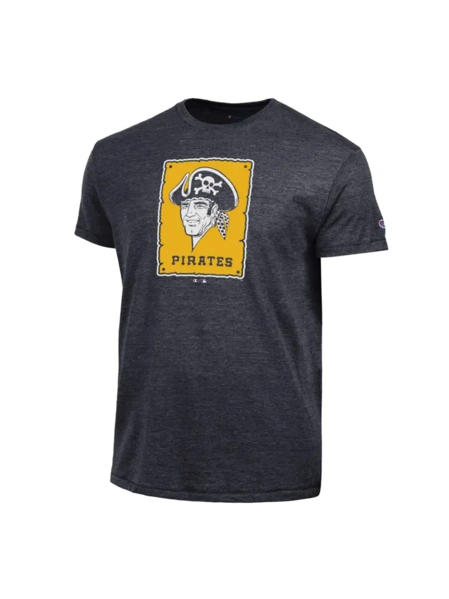 Футболка с принтом Cooperstown Logo Tri-Blend Pittsburgh Pirates Champion — изображение 2 из 2, черный