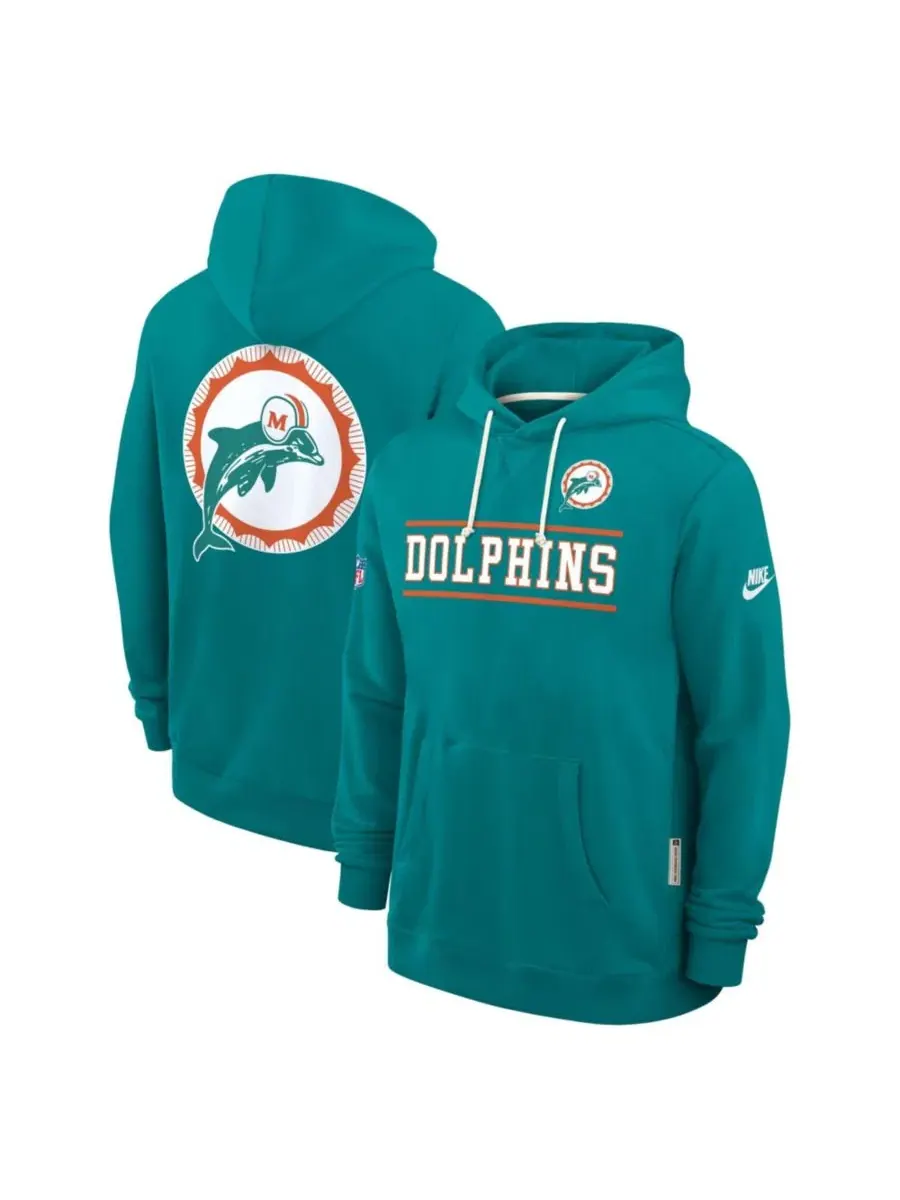 Худи с капюшоном Nike Miami Dolphins Standard Issue — изображение 1 из 4, голубой