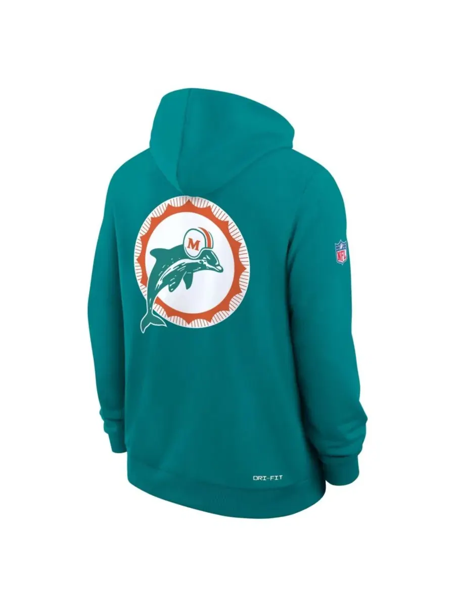 Худи с капюшоном Nike Miami Dolphins Standard Issue — изображение 3 из 4, голубой