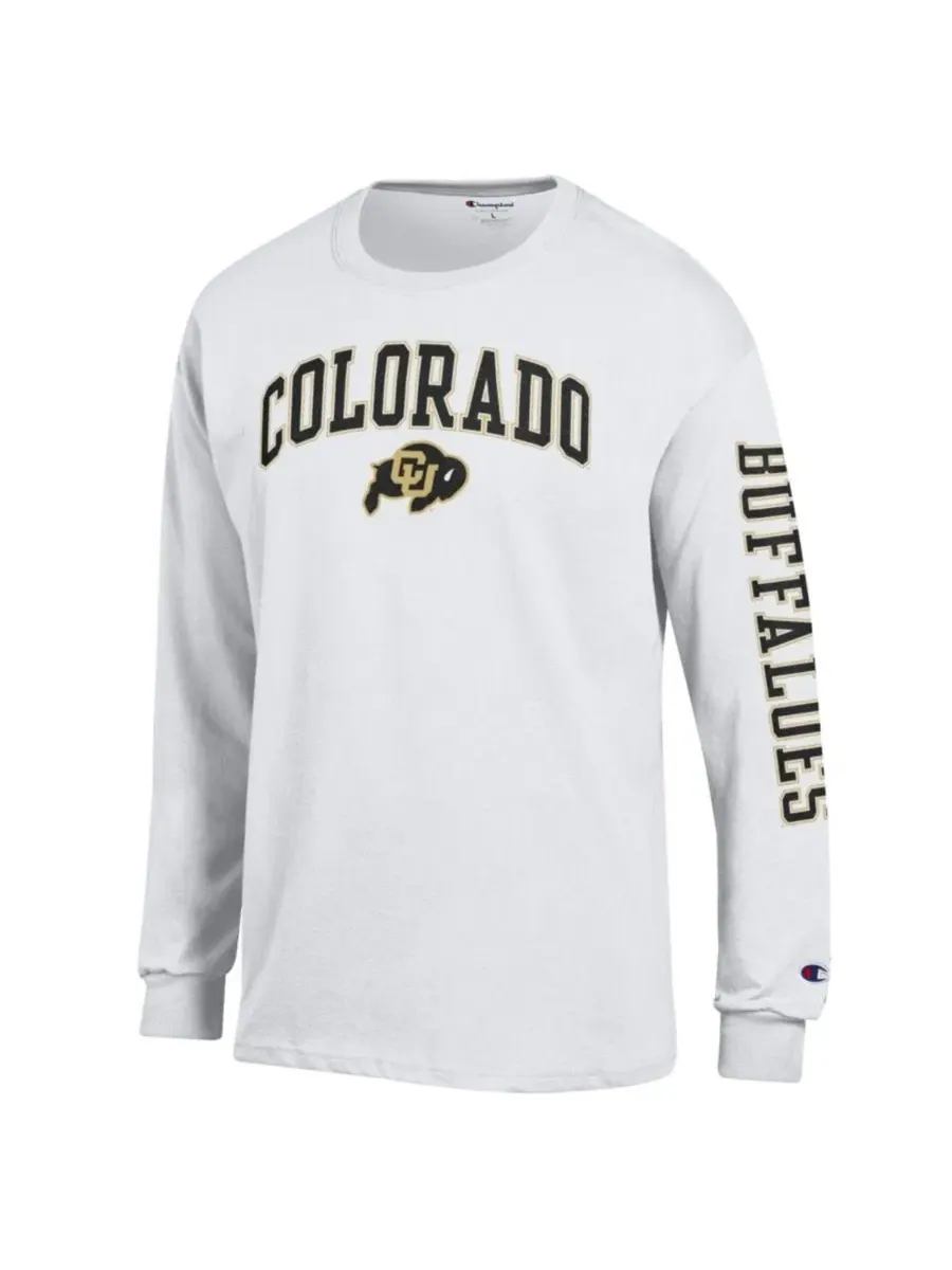 Футболка с длинным рукавом с принтом Colorado Buffaloes Arch Over Logo Champion — изображение 2 из 3, белый