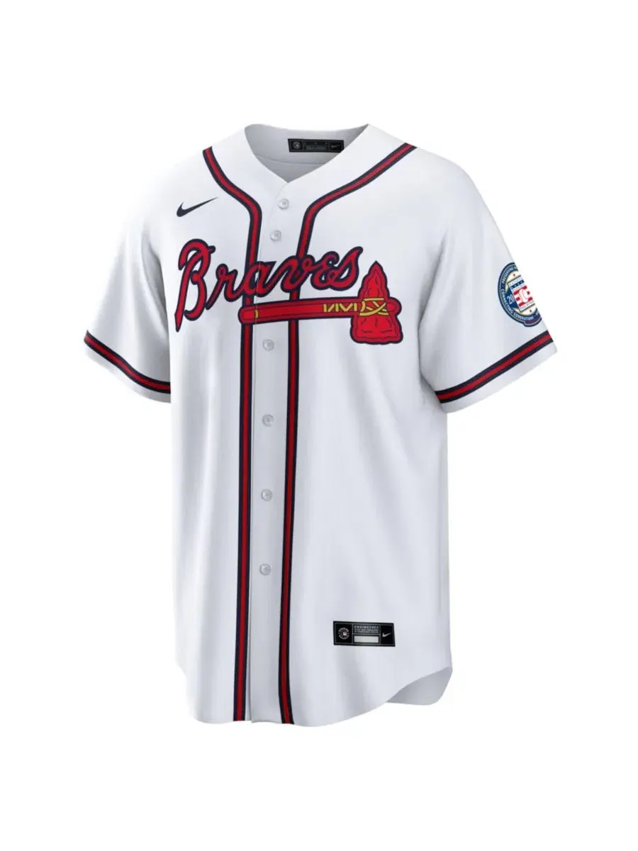 Домашняя реплика джерси Эндрю Джонса с патчем Зала славы 2026, Atlanta Braves Nike — изображение 2 из 3, белый