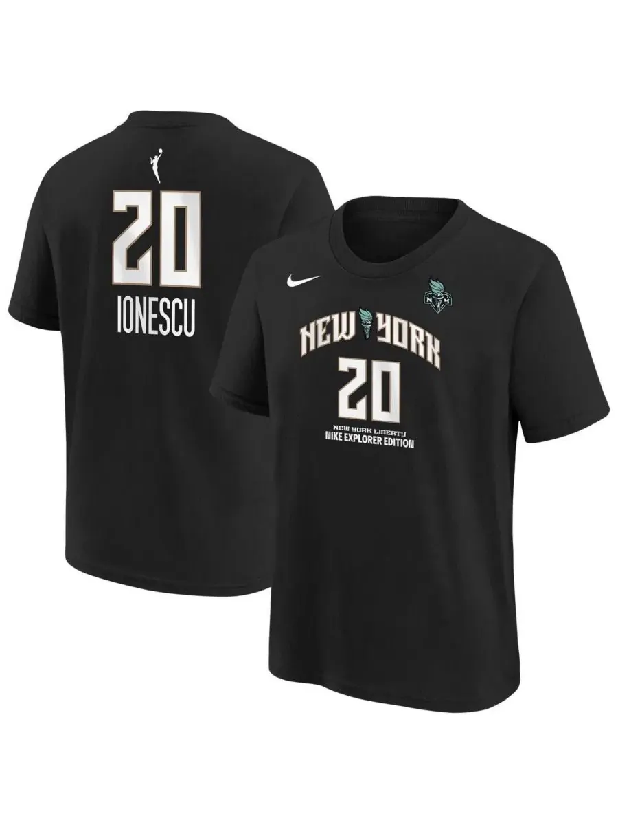 Футболка с именем и номером Sabrina Ionescu New York Liberty Explorer Edition Nike — изображение 1 из 3, черный