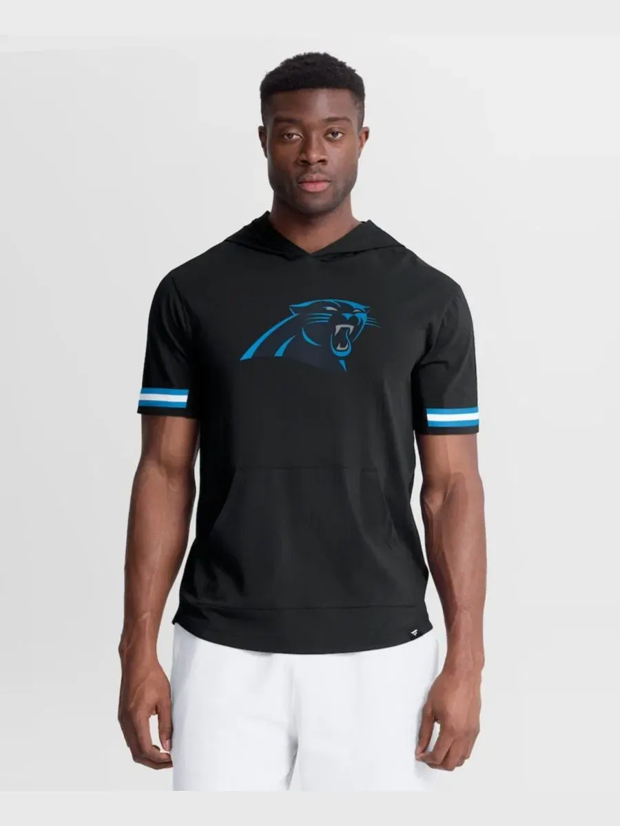 Футболка с капюшоном и коротким рукавом Carolina Panthers Optimal Play Fanatics — изображение 1 из 5, черный синий