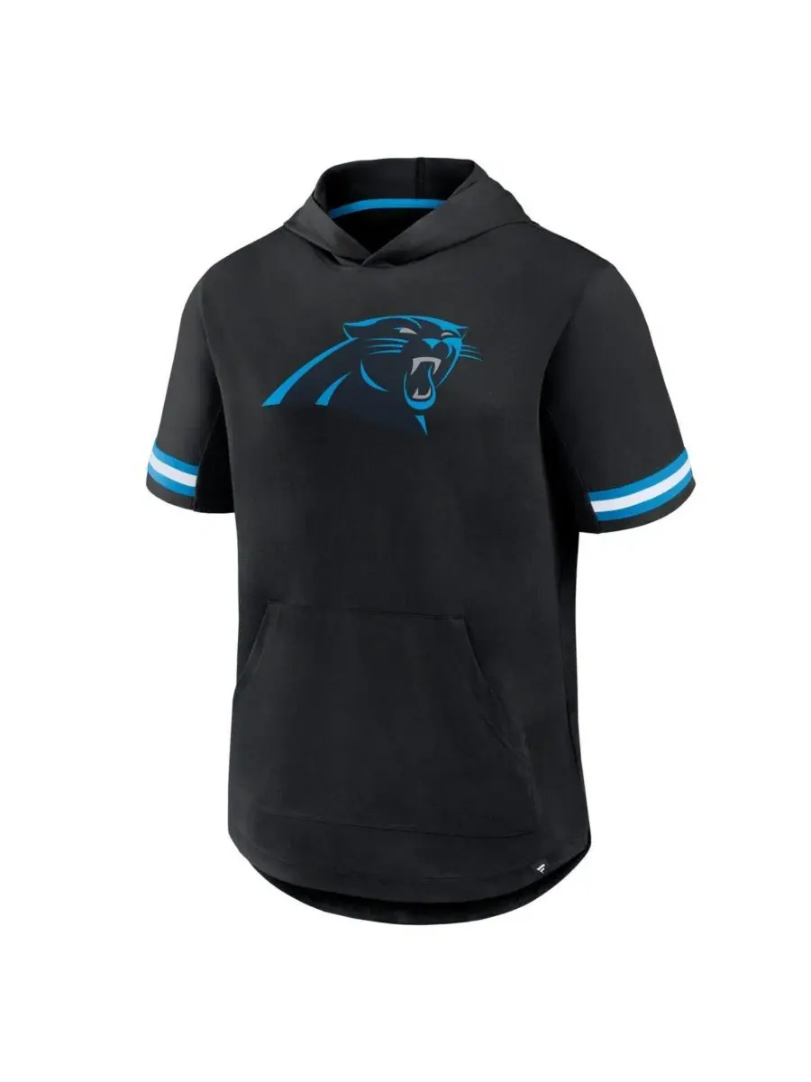 Футболка с капюшоном и коротким рукавом Carolina Panthers Optimal Play Fanatics — изображение 2 из 5, черный синий