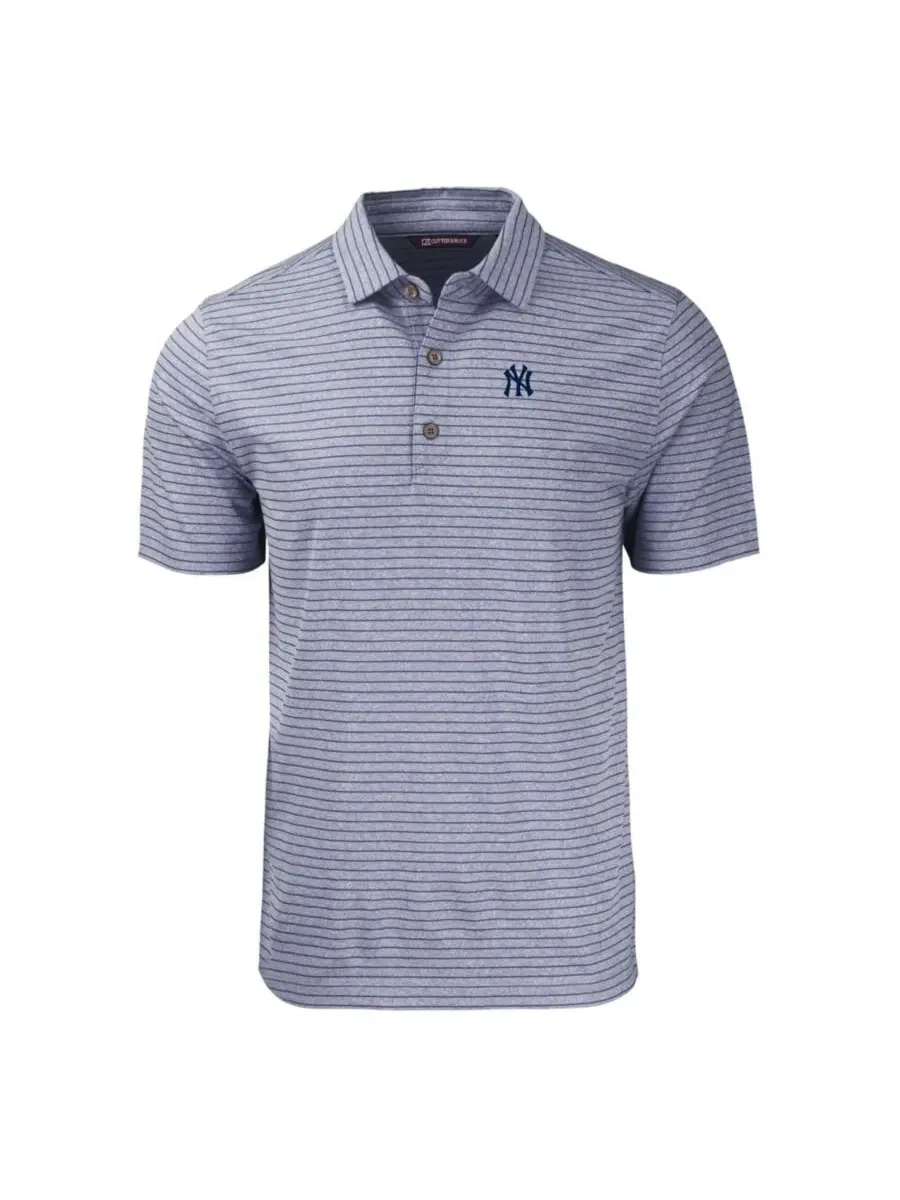 Поло с принтом Forge Eco Heathered Stripe Stretch Cutter & Buck — изображение 2 из 3, темно-синий