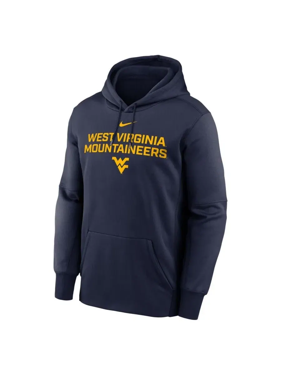Толстовка-худи Nike West Virginia Mountaineers Team Stacked — изображение 2 из 3, темно-синий