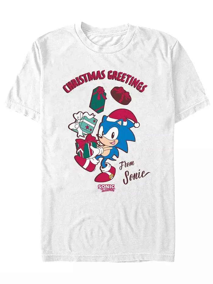 Мужская футболка с коротким рукавом Merry Christmas Sonic Fifth Sun — изображение 1 из 2