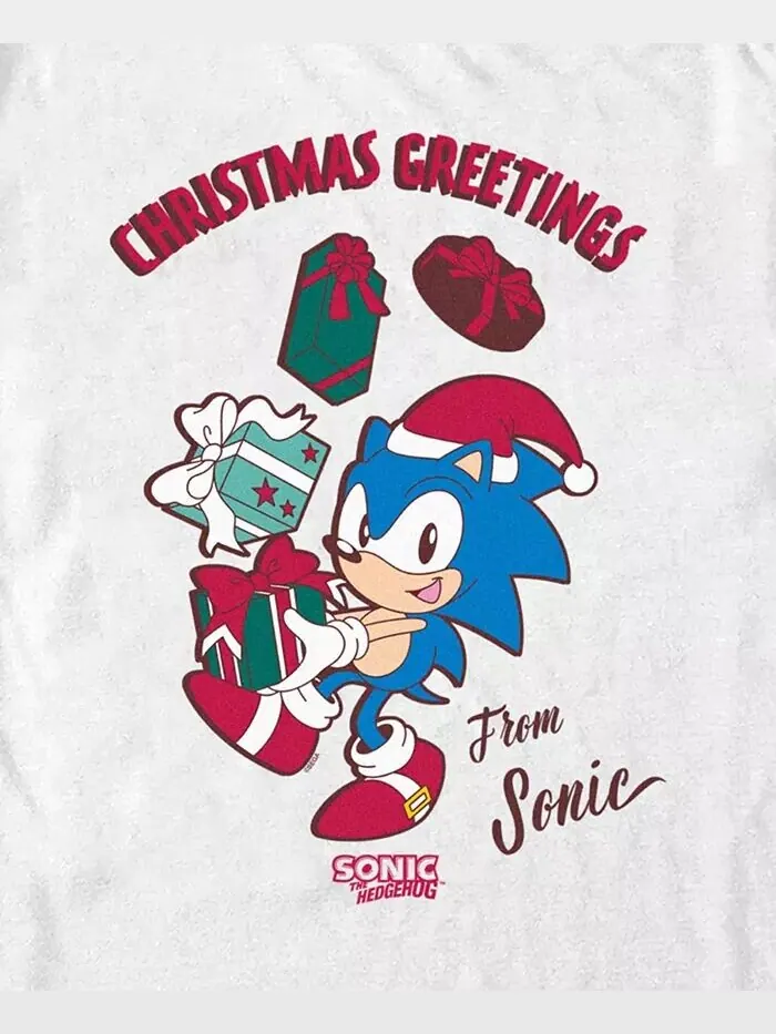 Мужская футболка с коротким рукавом Merry Christmas Sonic Fifth Sun — изображение 2 из 2