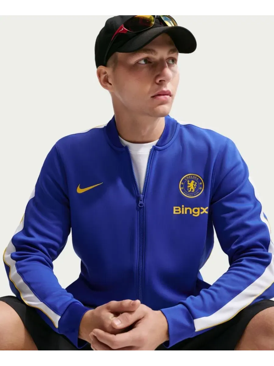 Куртка Nike Chelsea Strike Full-Zip Dri-FIT — изображение 3 из 5, синий