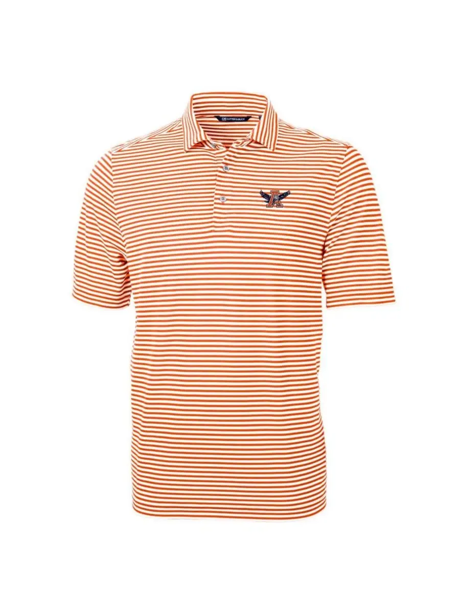 Поло с принтом Throwback Logo Virtue Eco Pique Stripe Cutter & Buck — изображение 3 из 5, оранжевый