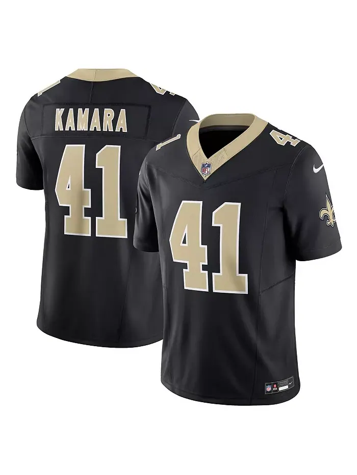 Мужская лимитированная джерси New Orleans Saints Vapor F.U.S.E. Alvin Kamara в черном цвете Nike — изображение 1 из 3