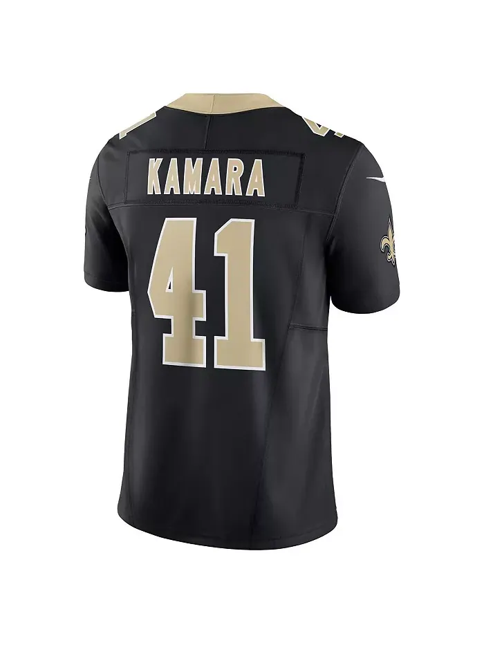 Мужская лимитированная джерси New Orleans Saints Vapor F.U.S.E. Alvin Kamara в черном цвете Nike — изображение 3 из 3