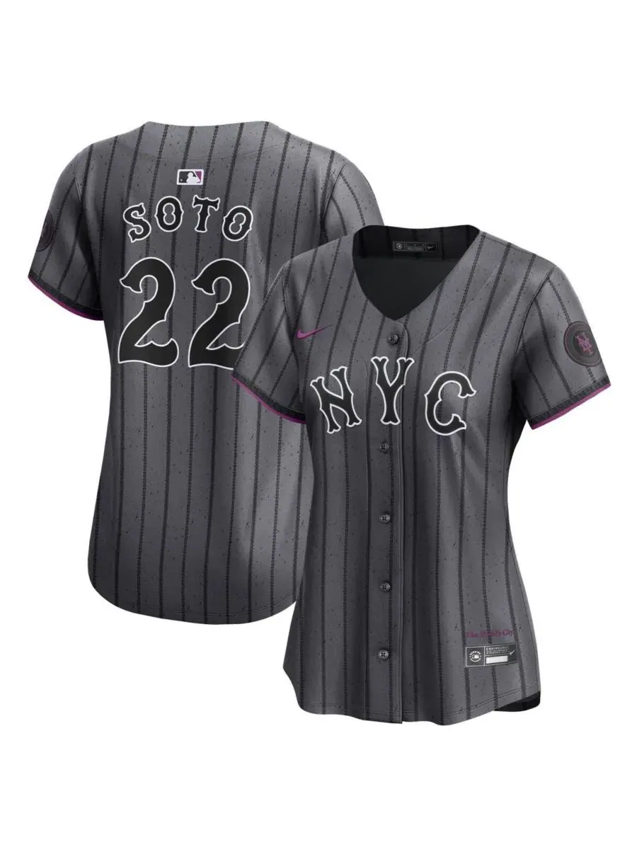 Женская футболка Nike Juan Soto New York Mets City Connect Limited — изображение 1 из 3, серый