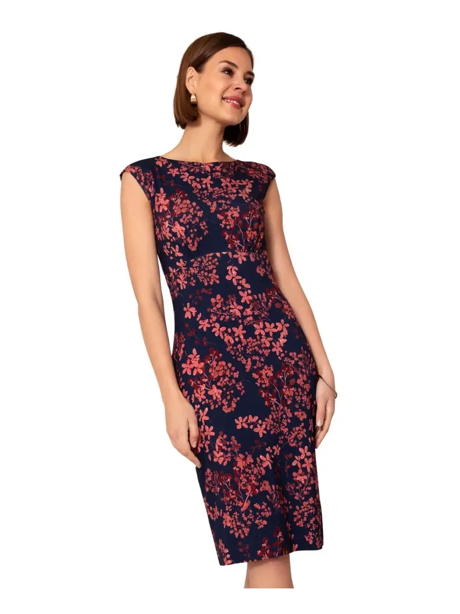 Платье-трапеция с цветочным принтом, модель Pippa Alie Street London, Bronzed Blooms — изображение 5 из 8