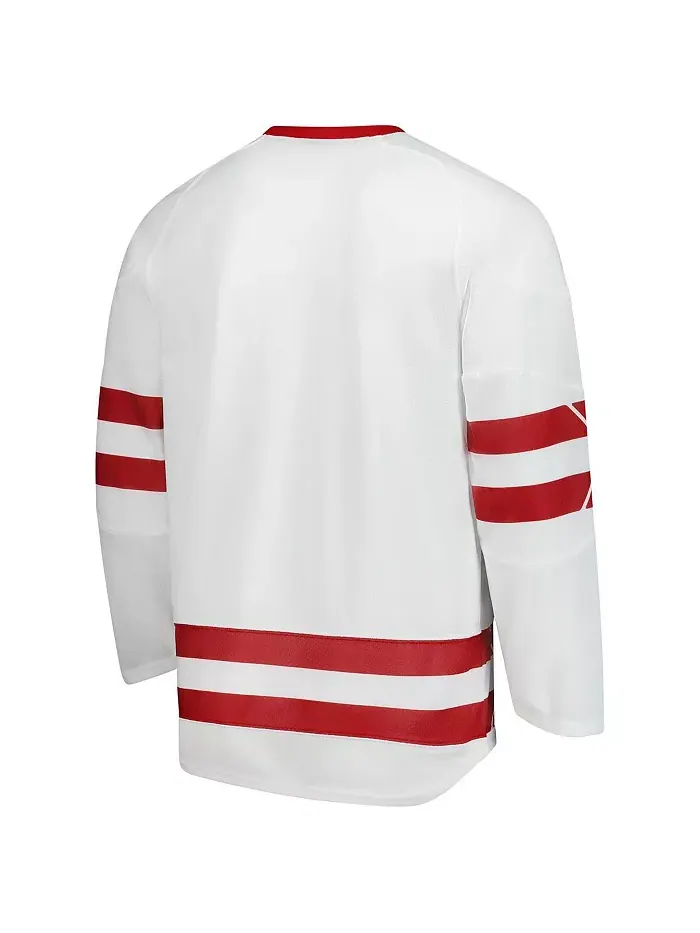 Мужская белая хоккейная майка Wisconsin Badgers Replica Under Armour — изображение 2 из 3