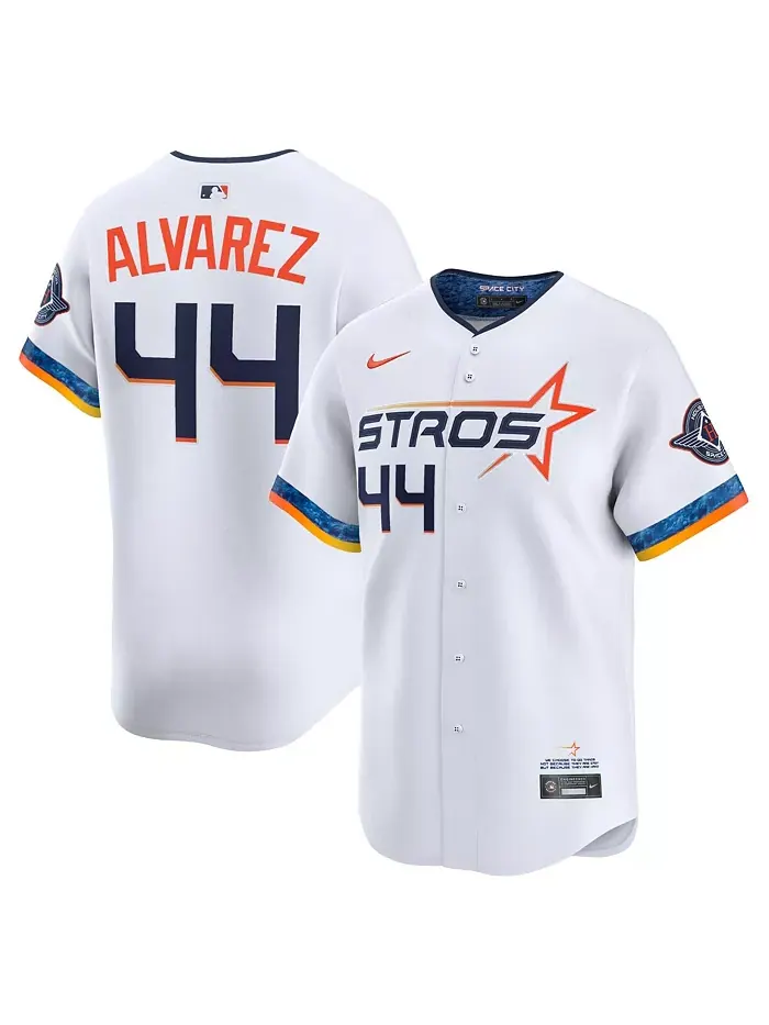 Мужская майка игрока Yordan Alvarez White Houston Astros 2025 City Connect Limited Nike — изображение 1 из 3