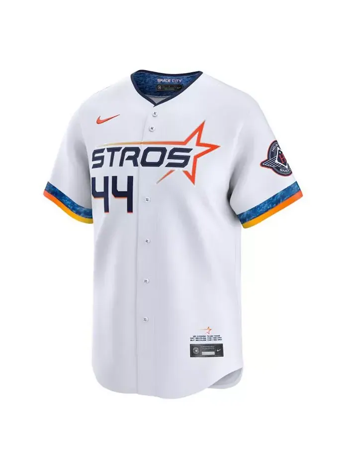 Мужская майка игрока Yordan Alvarez White Houston Astros 2025 City Connect Limited Nike — изображение 2 из 3