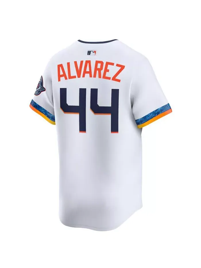 Мужская майка игрока Yordan Alvarez White Houston Astros 2025 City Connect Limited Nike — изображение 3 из 3