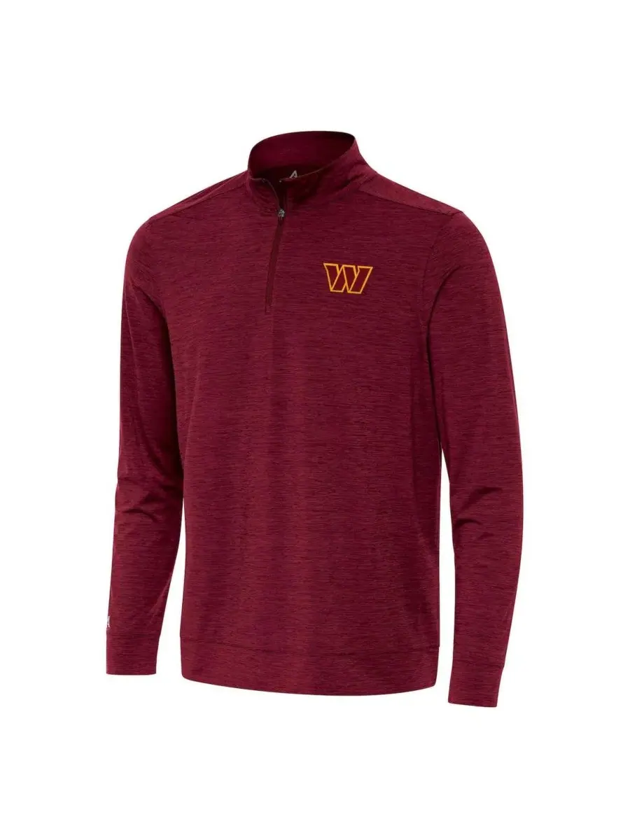Футболка с длинным рукавом Washington Commanders Bright Quarter-Zip Antigua — изображение 1 из 1, бордовый