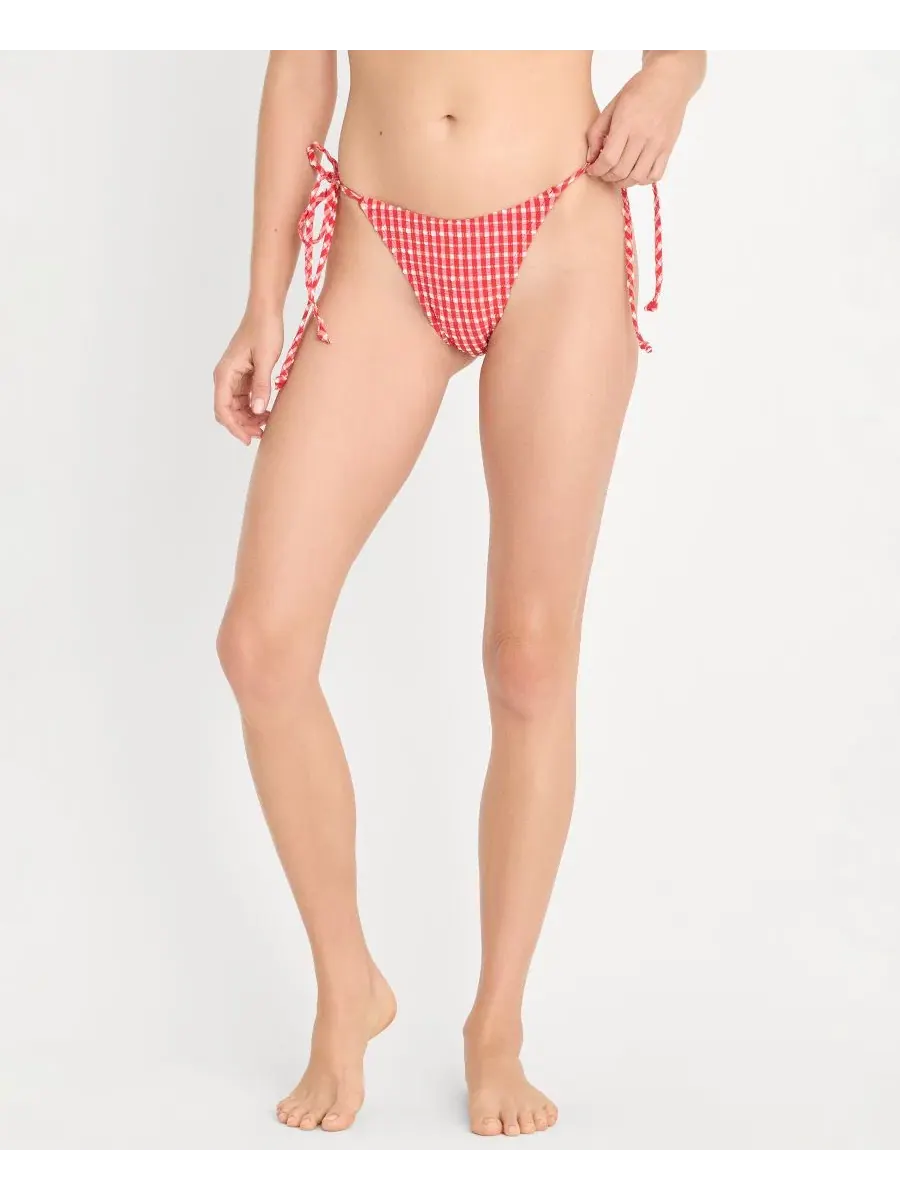 Плавки бикини с завязками Good American, Pop Gingham Large — изображение 3 из 4