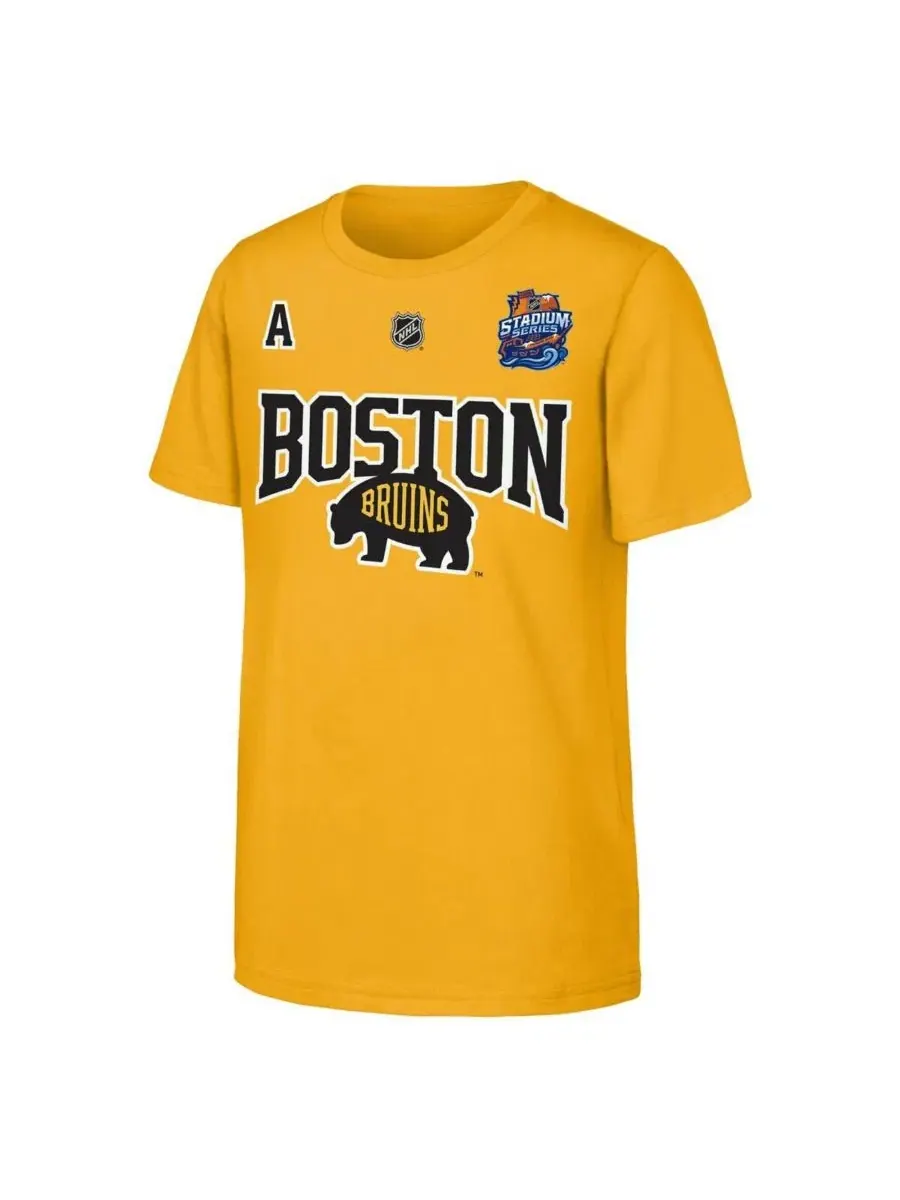 Футболка с принтом David Pastrnak Alternate Captain Fanatics — изображение 2 из 3, золото