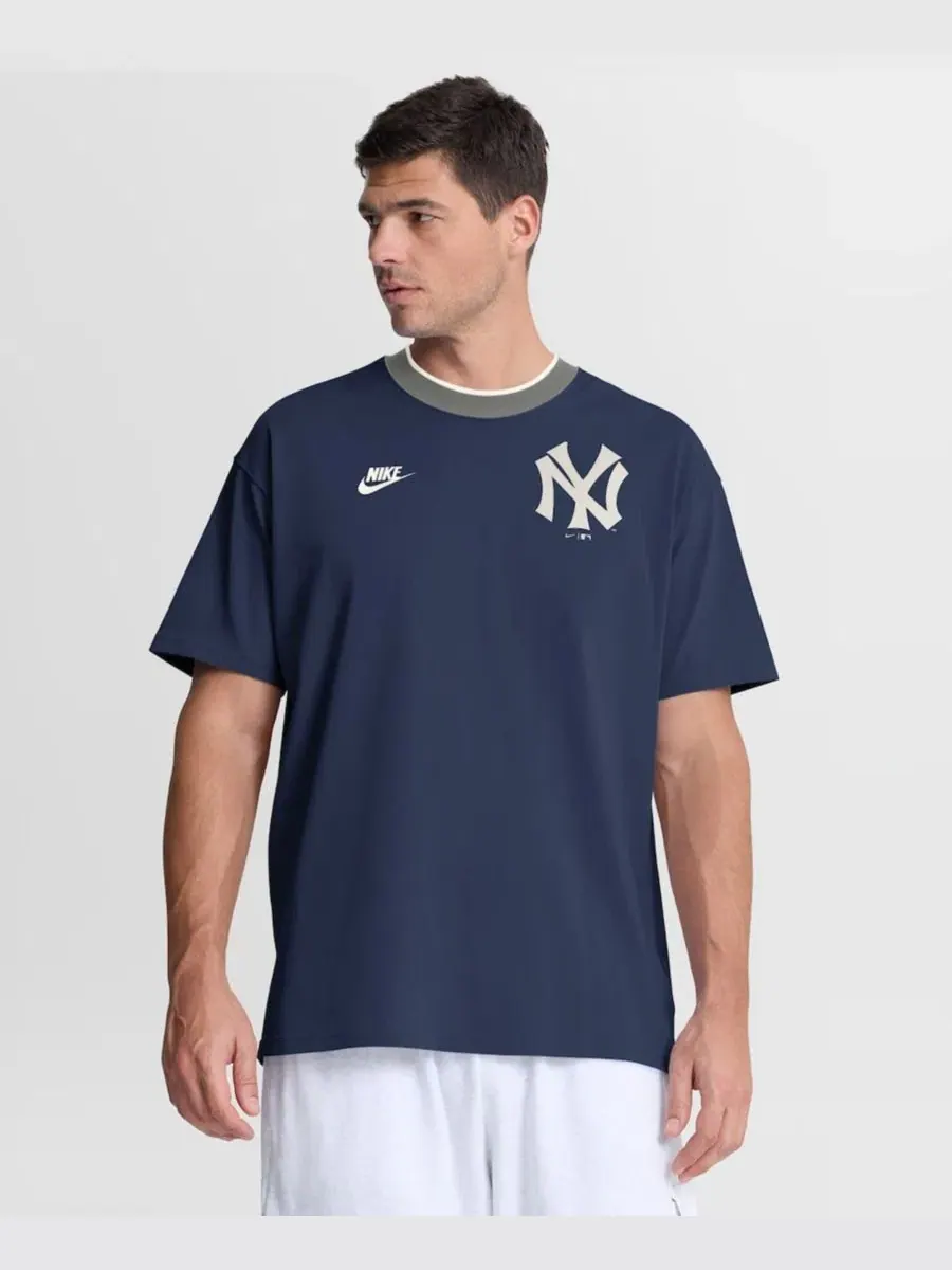 Футболка с коротким рукавом Cooperstown Collection Ringer Nike — изображение 1 из 5, темно-синий