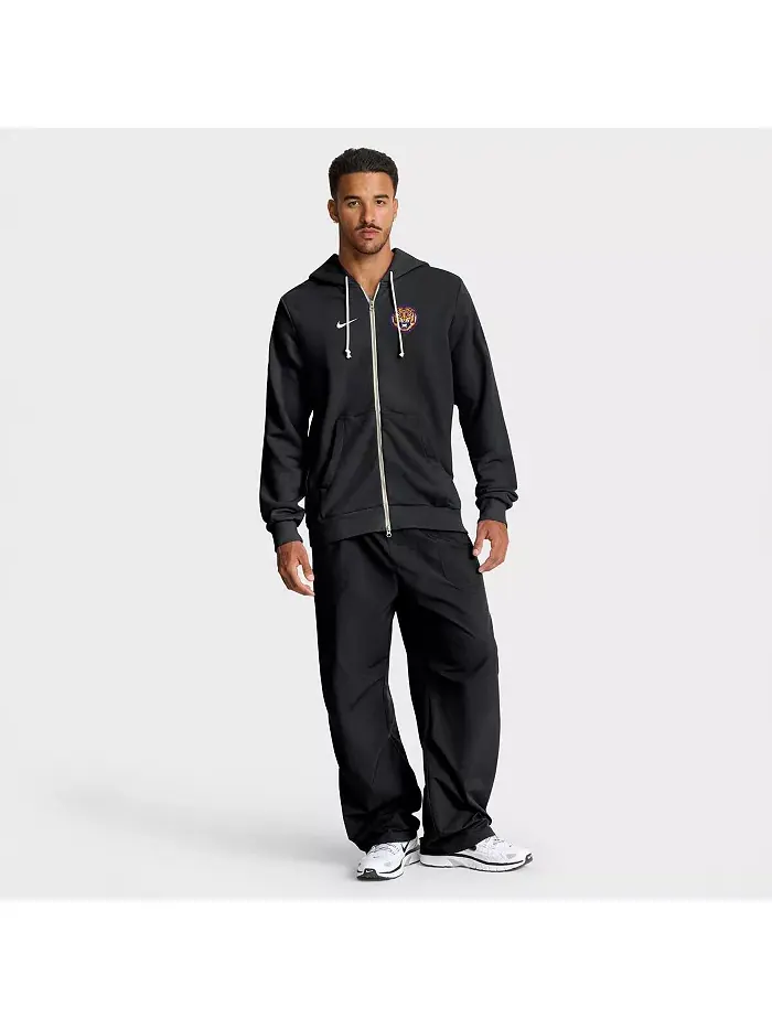 Мужская черная толстовка LSU Tigers 2025 Sideline Performance с молнией Nike — изображение 3 из 5