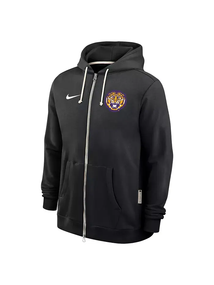 Мужская черная толстовка LSU Tigers 2025 Sideline Performance с молнией Nike — изображение 5 из 5