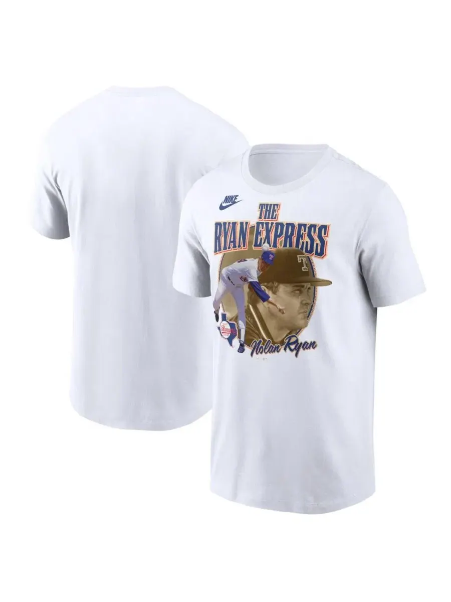 Футболка с графическим принтом Nolan Ryan Texas Rangers Cooperstown Legends Nike — изображение 1 из 3, белый