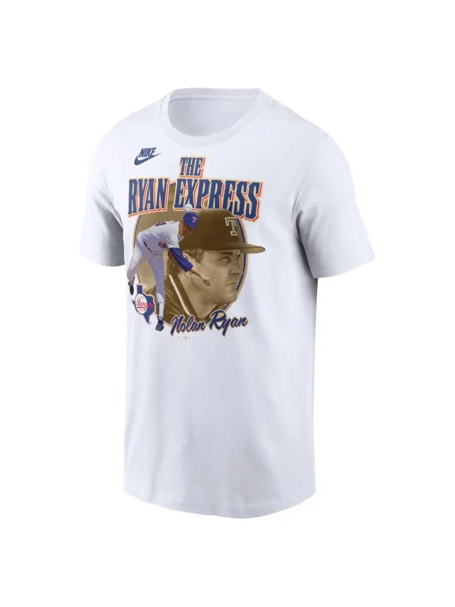 Футболка с графическим принтом Nolan Ryan Texas Rangers Cooperstown Legends Nike — изображение 2 из 3, белый
