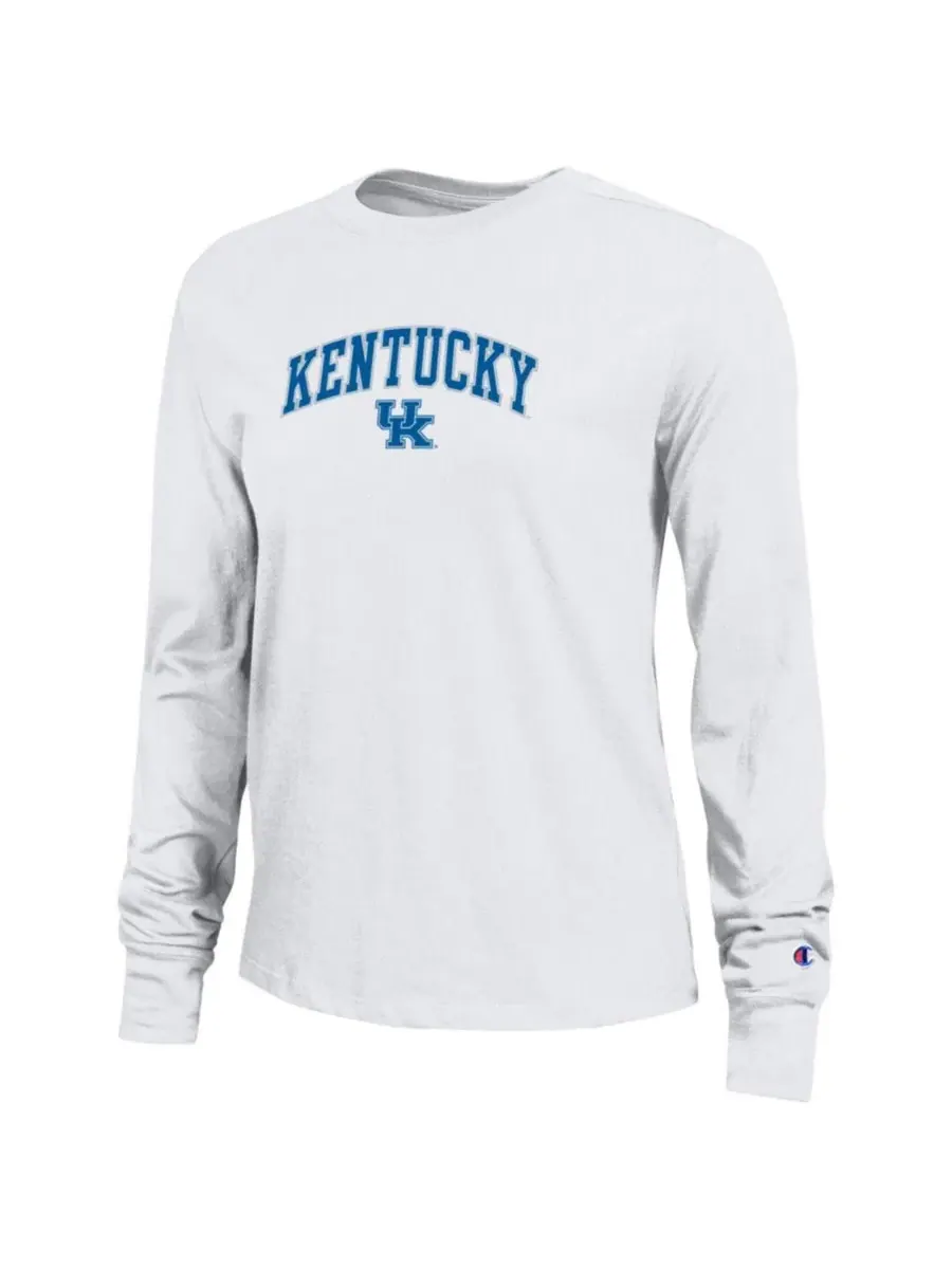 Футболка с длинным рукавом с принтом Kentucky Wildcats Champion — изображение 2 из 3, белый
