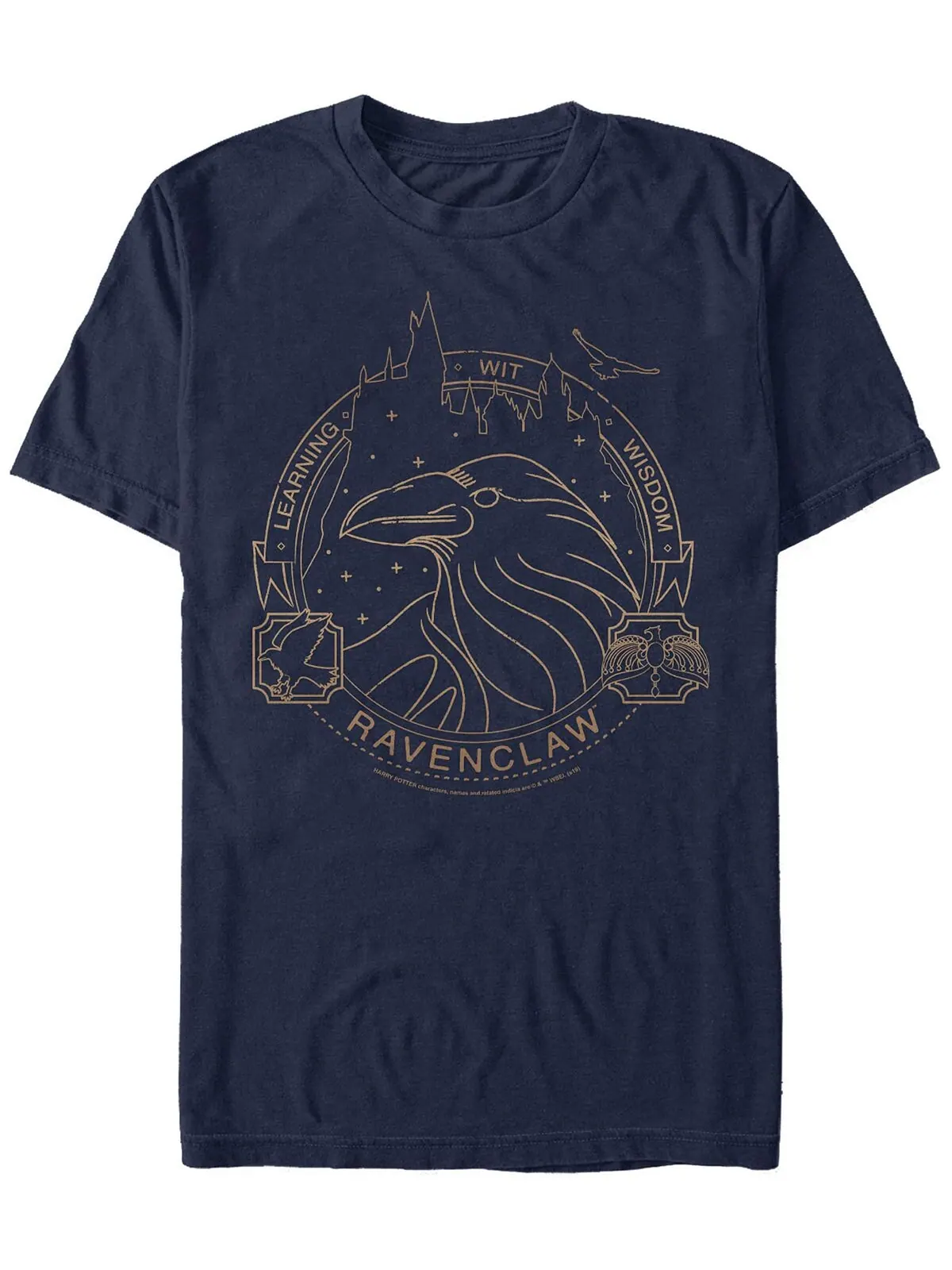 Гарри поттер мужская футболка с коротким рукавом ravenclaw learning wisdom line art Fifth Sun — изображение 1 из 1