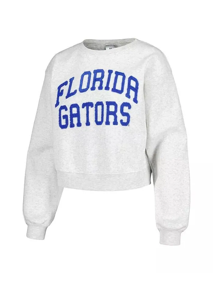 Женская укороченная толстовка-пуловер Florida Gators Core Chenille Oatmeal ZooZatz — изображение 3 из 3