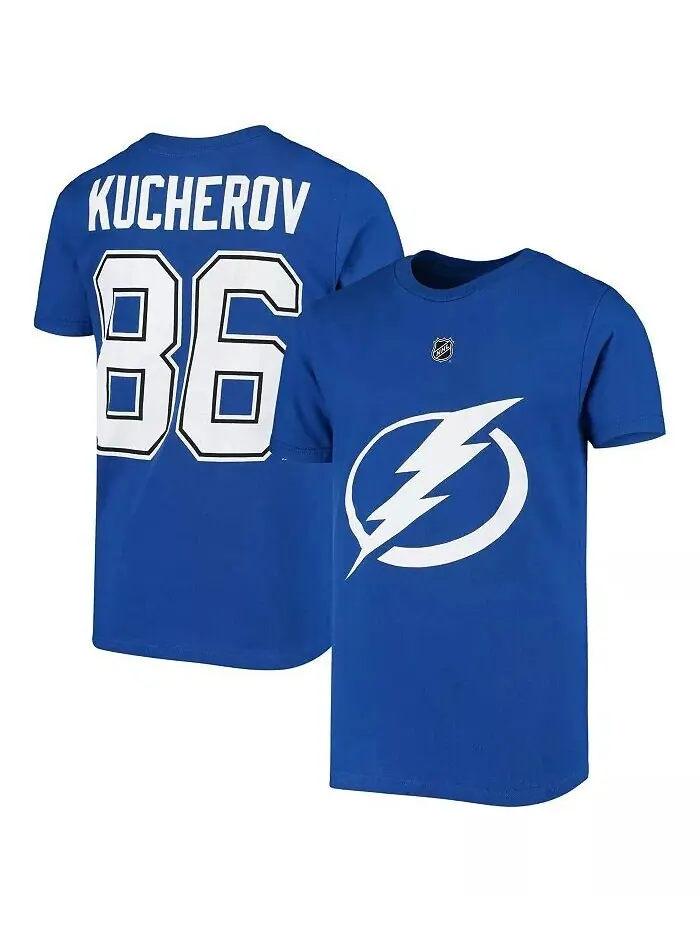 Футболка с именем и номером игрока Big Boys Никита Кучеров из Royal Tampa Bay Lightning Outerstuff — изображение 1 из 3
