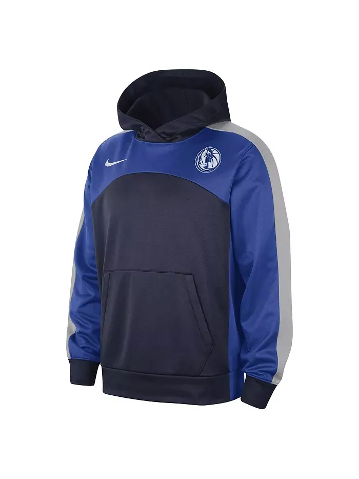 Мужская синяя толстовка с капюшоном Dallas Mavericks Authentic Starting Five Force Performance Nike — изображение 3 из 3