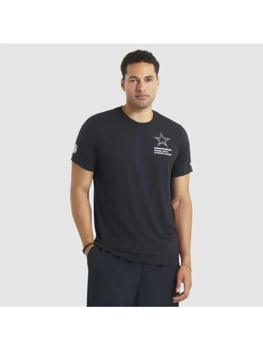 Nike Мужская черная футболка Dallas Cowboys 2025 NFL Crucial Catch Tri-Blend Dri-FIT — изображение 1 из 5, черный