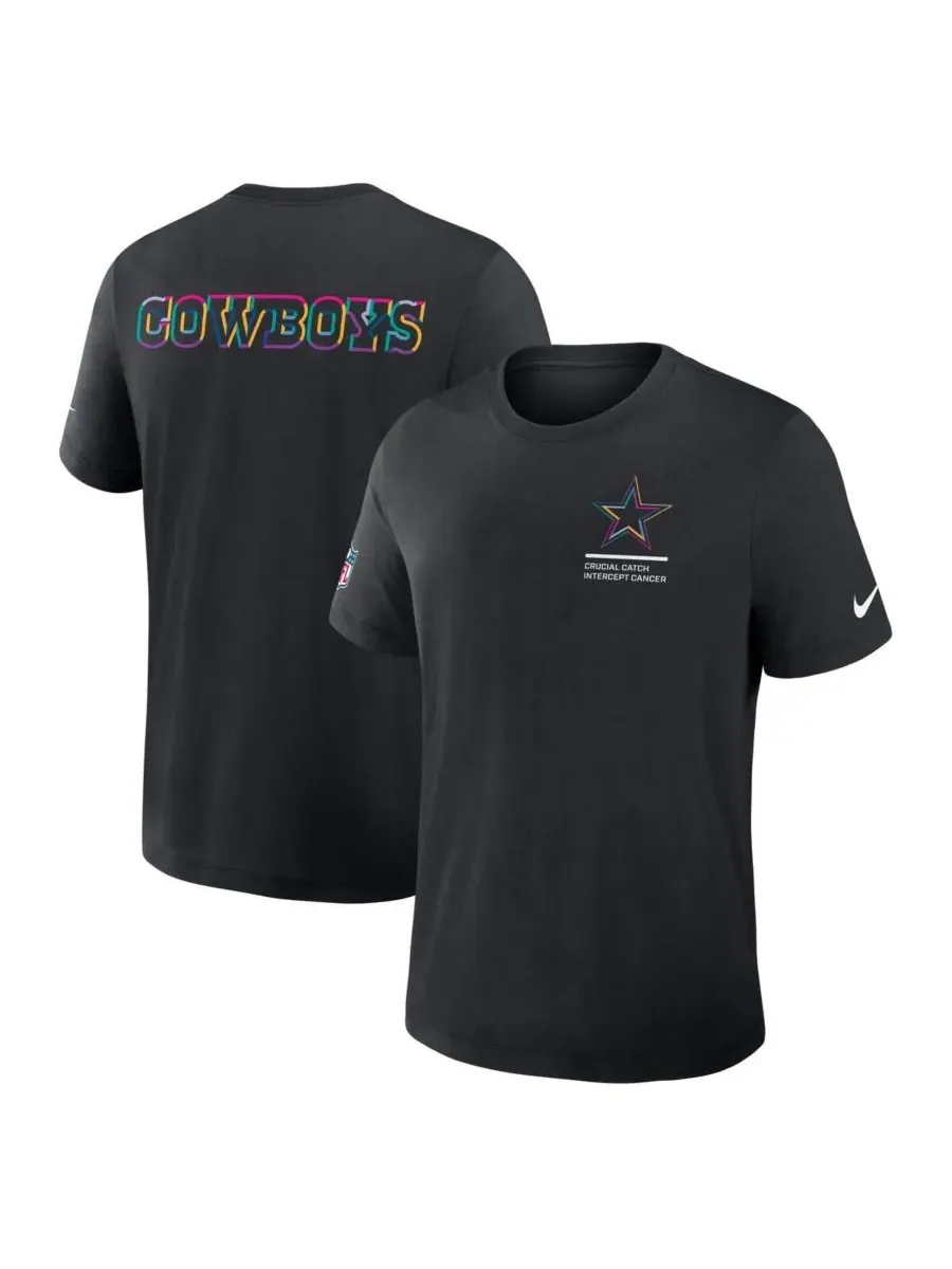 Nike Мужская черная футболка Dallas Cowboys 2025 NFL Crucial Catch Tri-Blend Dri-FIT — изображение 4 из 5, черный