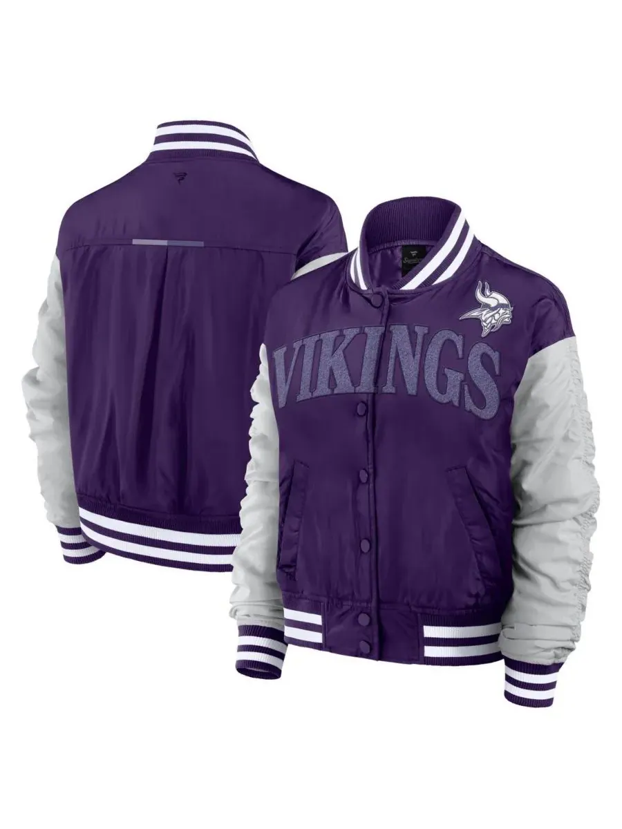 Fanatics Женская фиолетовая куртка Minnesota Vikings Elements Wave с застежкой на кнопках — изображение 1 из 3, фиолетовый
