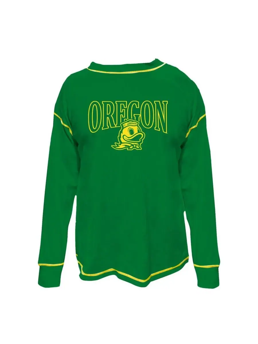 Fanatics Женская зеленая толстовка Oregon Ducks больших размеров с контрастной строчкой — изображение 1 из 1, зеленый