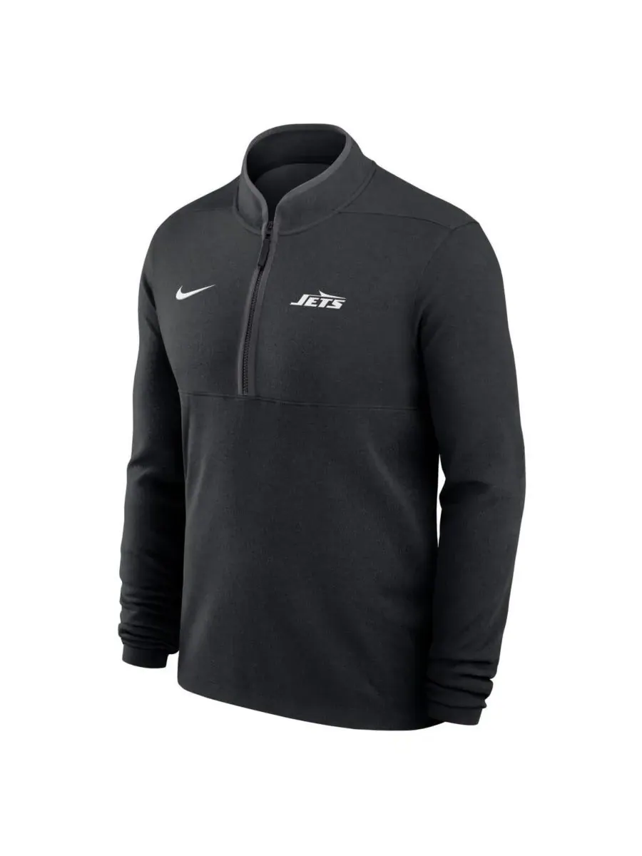 Nike Мужская черная легкая толстовка с капюшоном New York Jets Victory Dri-FIT с застежкой-молнией — изображение 2 из 3