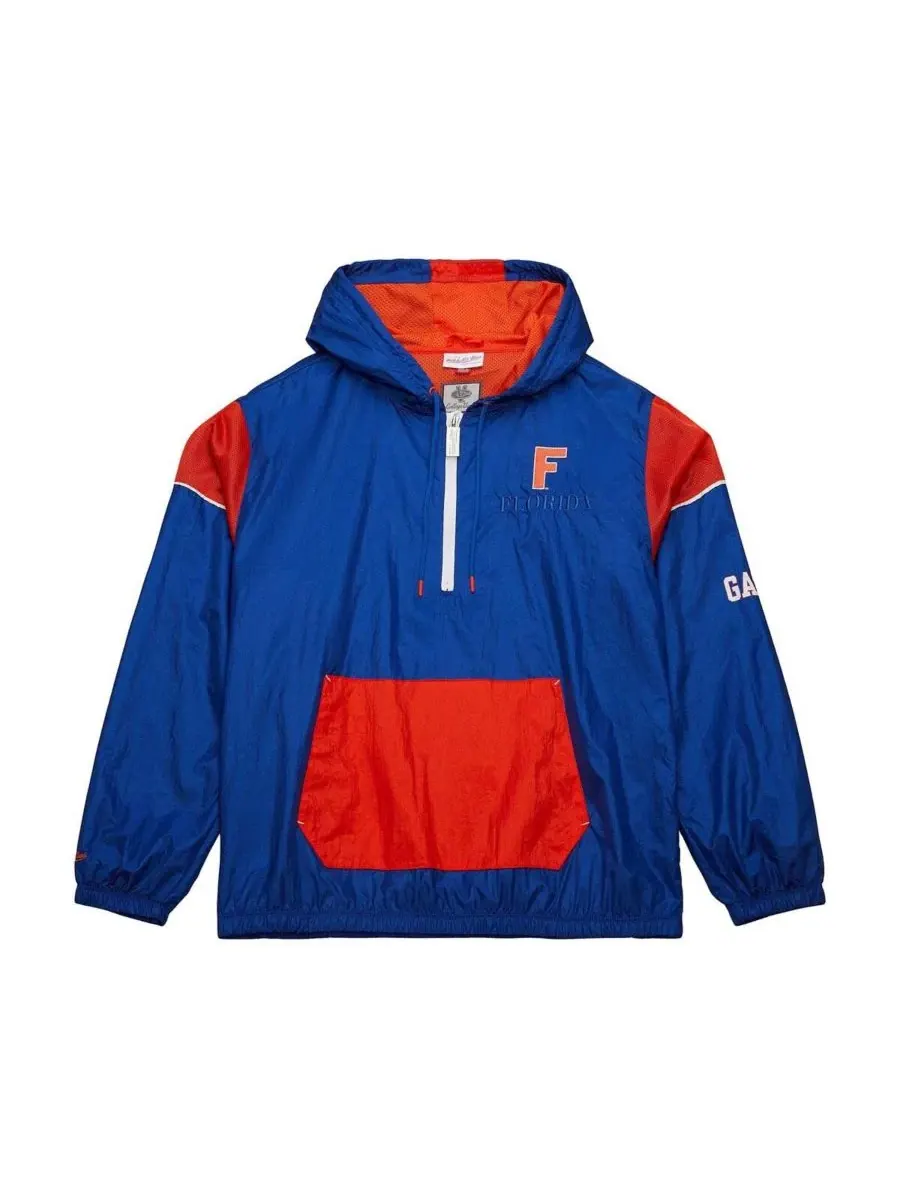Мужская куртка-анорак Royal Florida Gators с винтажным логотипом и застежкой-молнией до середины — изображение 1 из 3