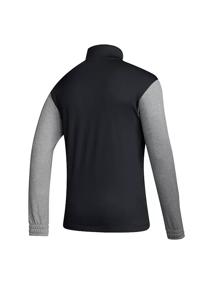 Мужская черная толстовка Mississippi State Bulldogs Sideline AEROREADY с полузастежкой adidas — изображение 2 из 3