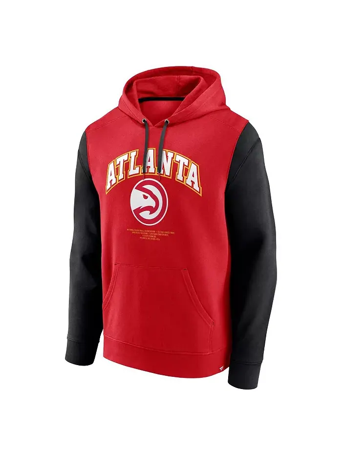 Мужская красная толстовка Atlanta Hawks Scorer с капюшоном Fanatics — изображение 3 из 3