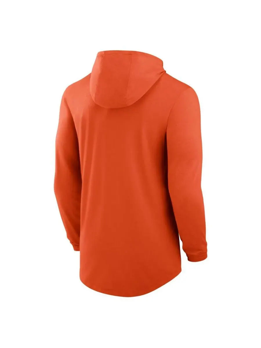 Nike Мужская оранжевая толстовка с длинными рукавами Clemson Tigers Legacy Tri-Blend Dri-FIT — изображение 3 из 3, оранжевый