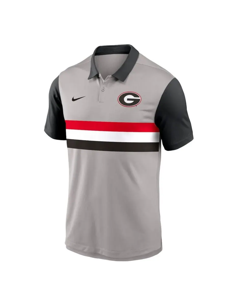 Nike Мужская серо-черная поло-рубашка Georgia Bulldogs Vapor Performance — изображение 2 из 3, серый черный