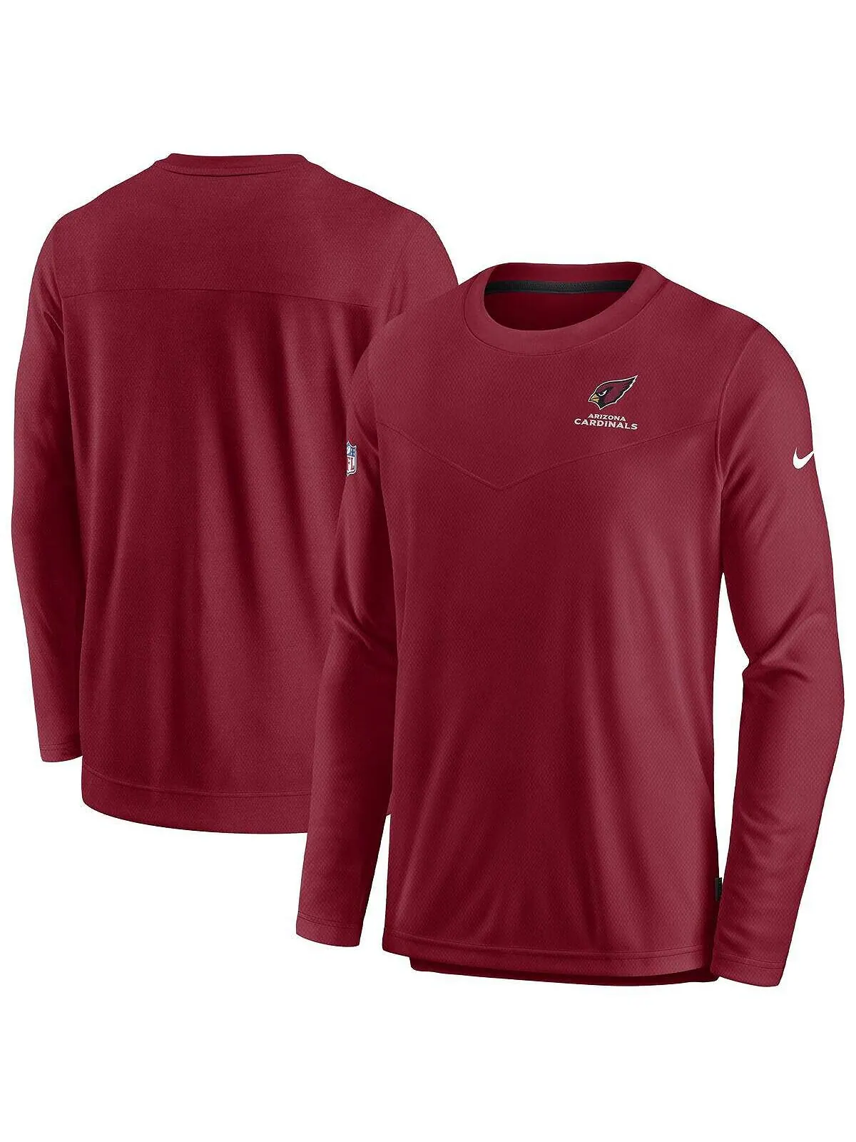 Мужская футболка с длинным рукавом Cardinal Arizona Cardinals Lockup Performance Nike — изображение 1 из 3, красный