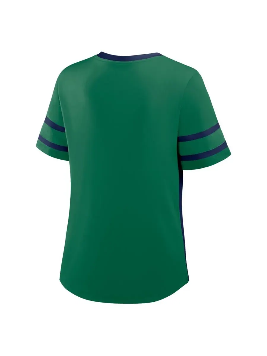 Fanatics Женская зелено-синяя футболка Notre Dame Fighting Irish Be Fearless Athena на шнуровке — изображение 3 из 3