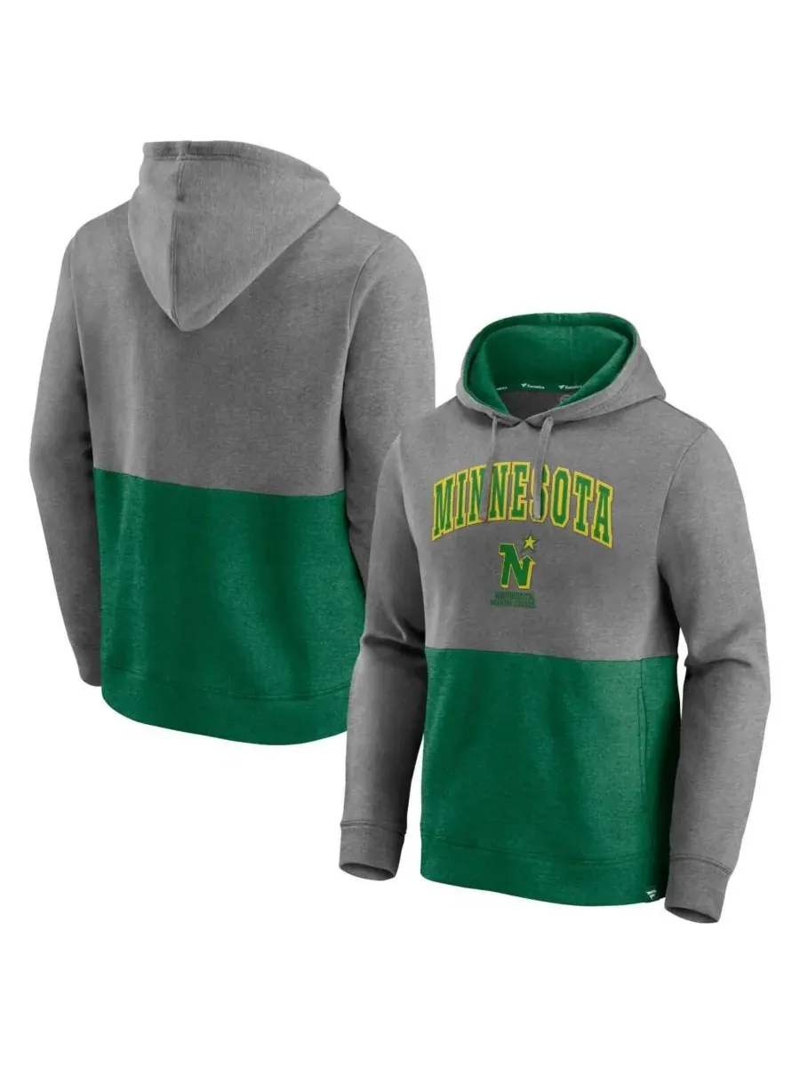 Fanatics Мужская толстовка с капюшоном Minnesota North Stars Block Party Classic Arch Signature — изображение 1 из 3