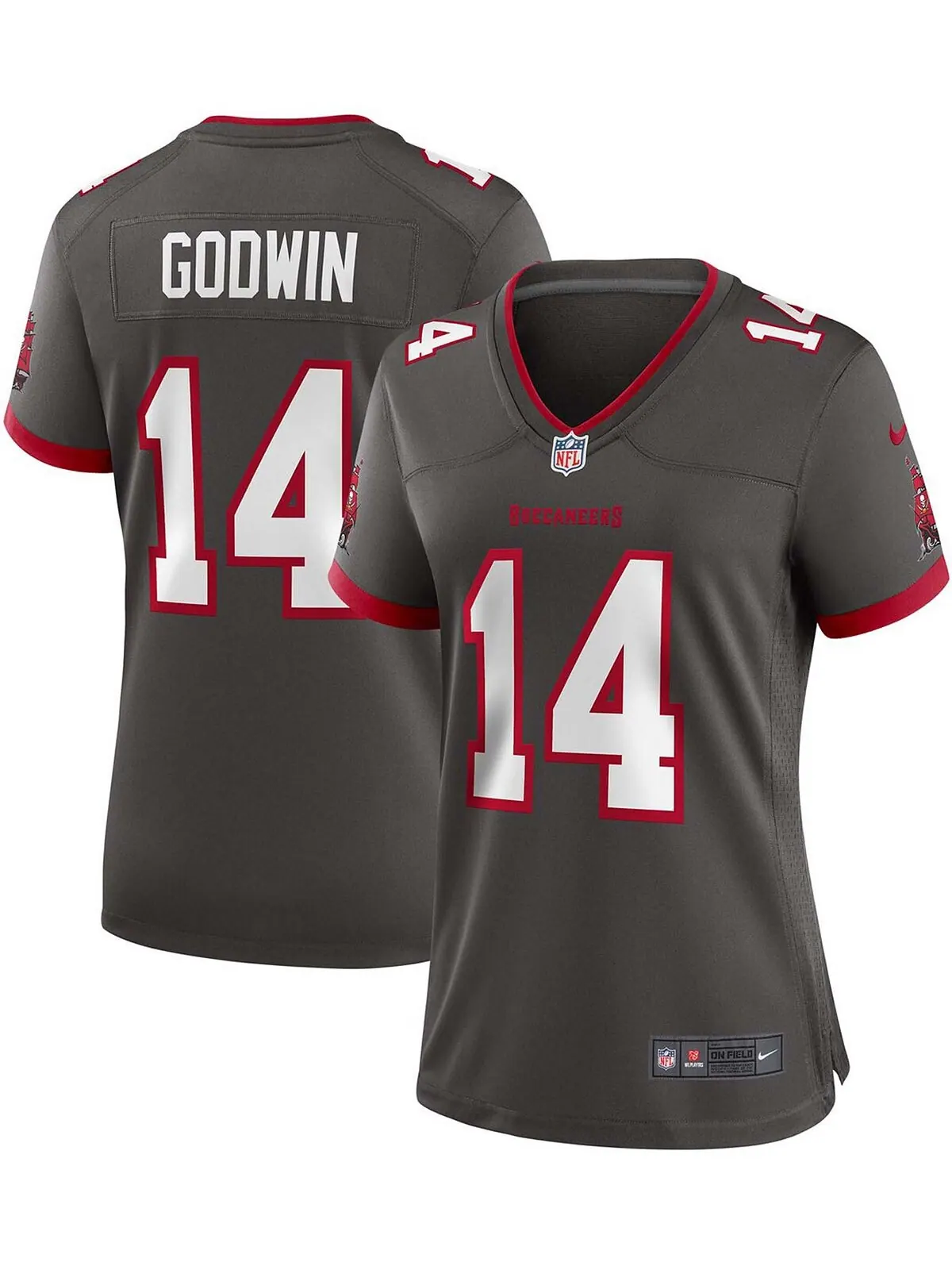 Женская футболка для альтернативной игры Chris Godwin Pewter Tampa Bay Buccaneers Nike — изображение 1 из 3, серебристый