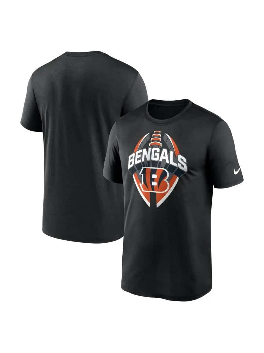 Nike Мужская черная футболка Cincinnati Bengals Big Tall Primetime Legend Icon Performance — изображение 1 из 3, черный